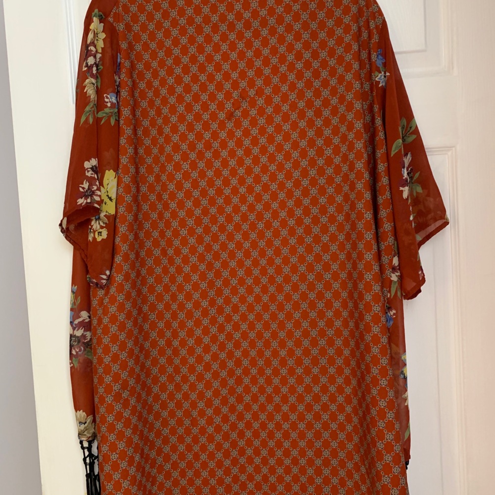Gently Used Floral Red Kimono